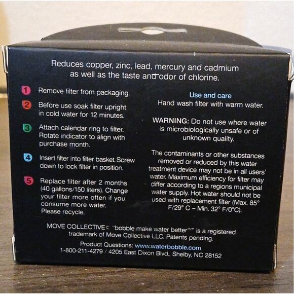 Bobble jug replacement filter 1 pack water purification for water pitcher - Picture 5 of 7